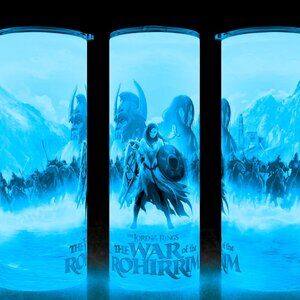 Glow in the Dark Lord of the Rings The War of the Rohirrim Cup Mug Tumbler